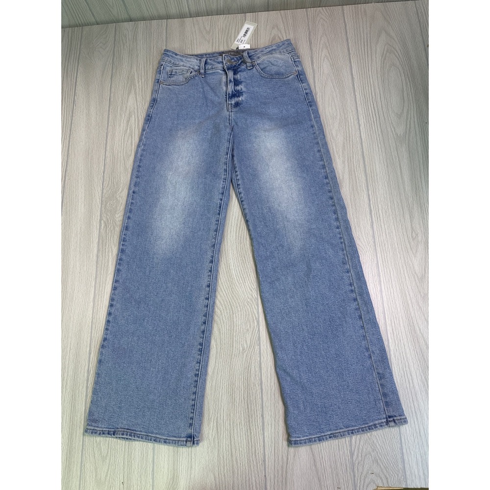 Just USA Slim Wide Leg Jeans AB457 Light Wash Denim 25/0 NEW